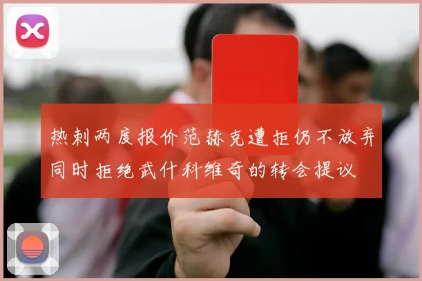 热刺两度报价范赫克遭拒仍不放弃同时拒绝武什科维奇的转会提议